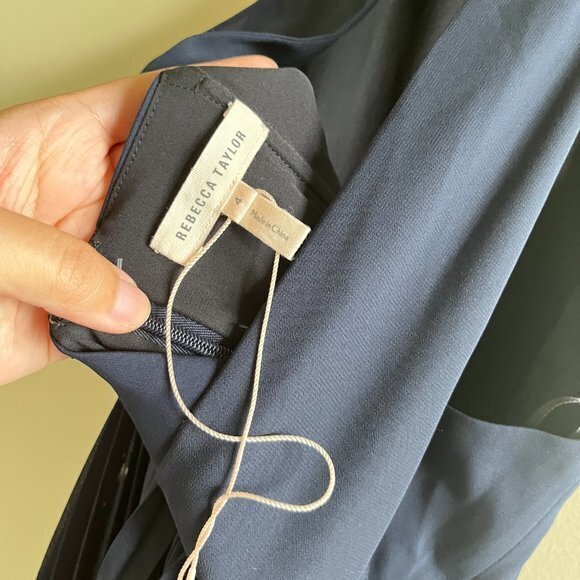 New Rebecca Taylor Sleeveless Pleated Embellished - Picture 10 of 12